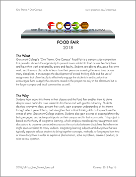 Food Fair Contest Specs