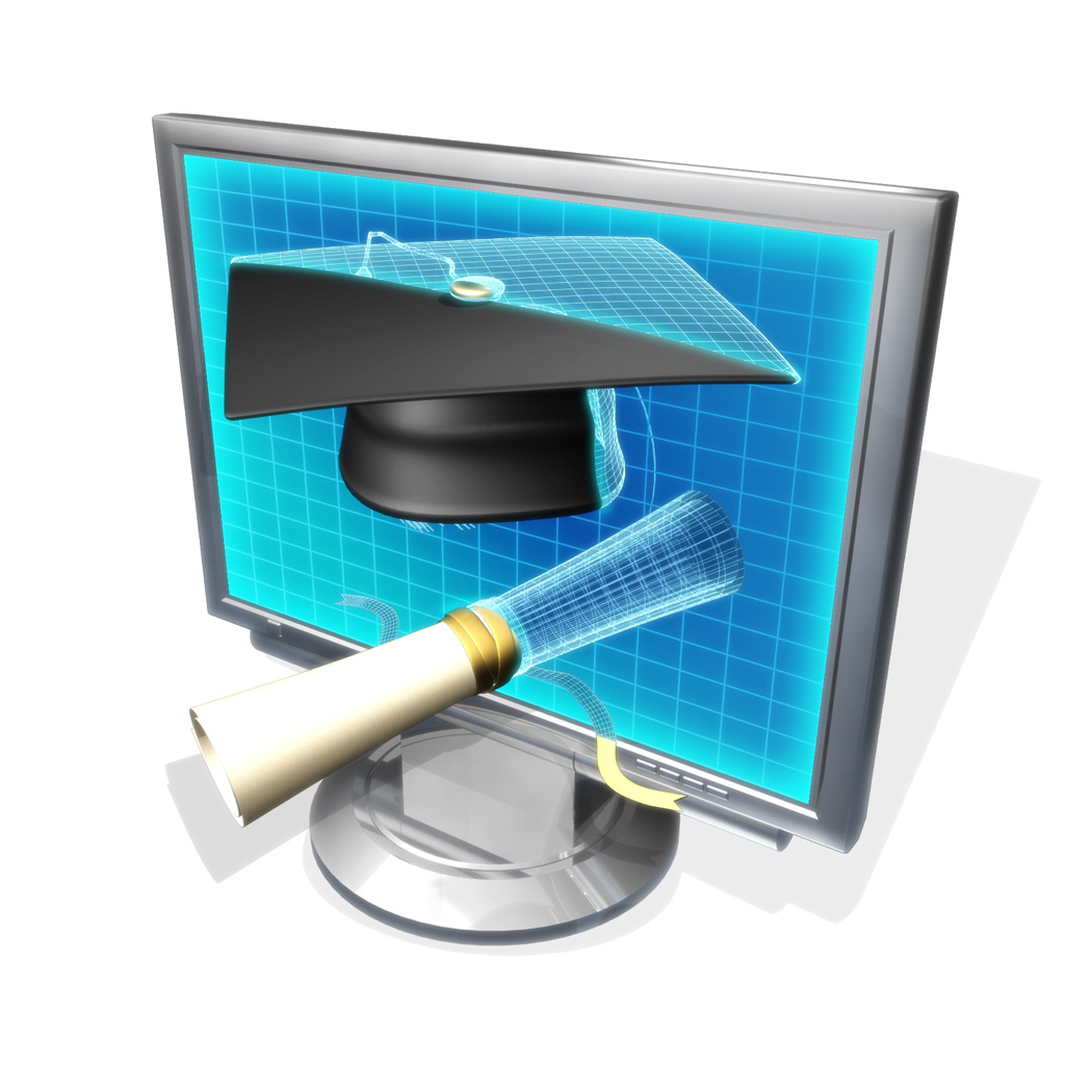 computer and graduate cap